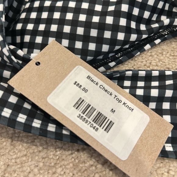 Albion Fit Black Check bikini swimsuit size Medium NWT - Picture 5 of 5
